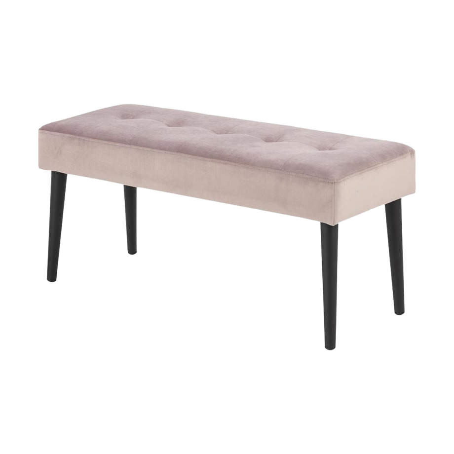 Danique velvet bankje roze - 95 x 38 cm Danique velvet bankje roze - 95 x 38 cm afbeelding 1