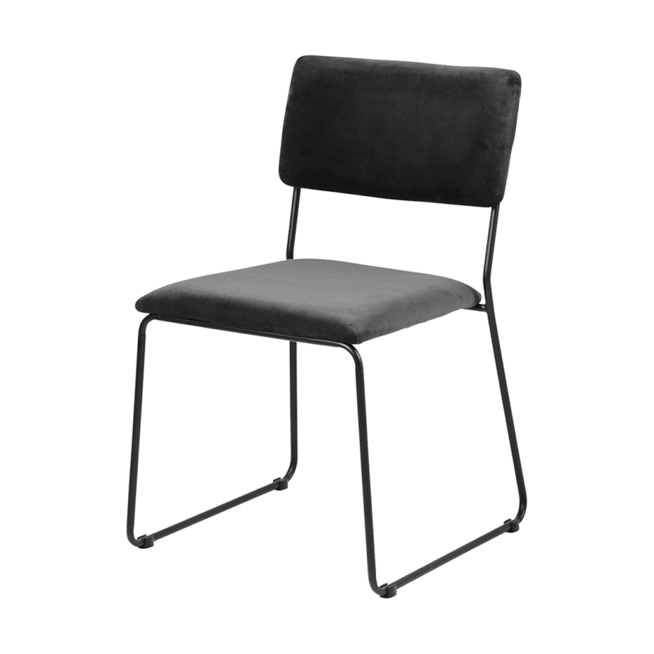 John velvet eetkamerstoel donkergrijs John velvet eetkamerstoel donkergrijs afbeelding 1