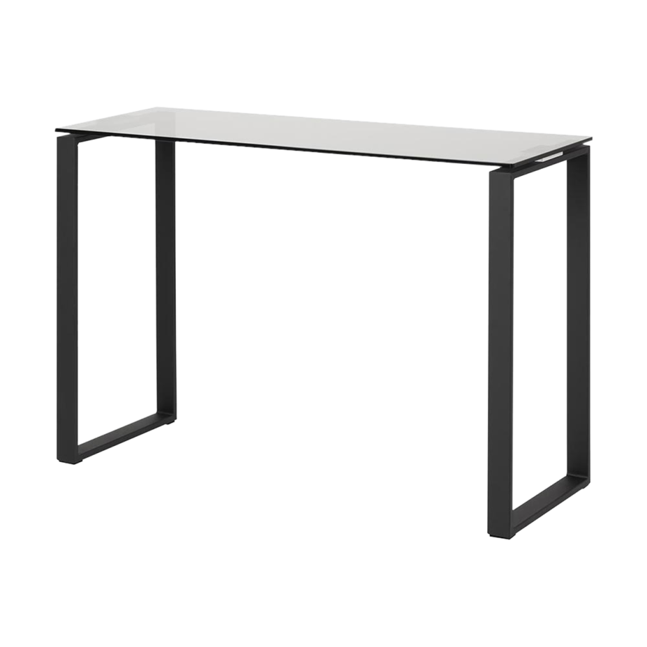 Rolf glazen sidetable - met zwart onderstel - 110 x 76 cm afbeelding 1