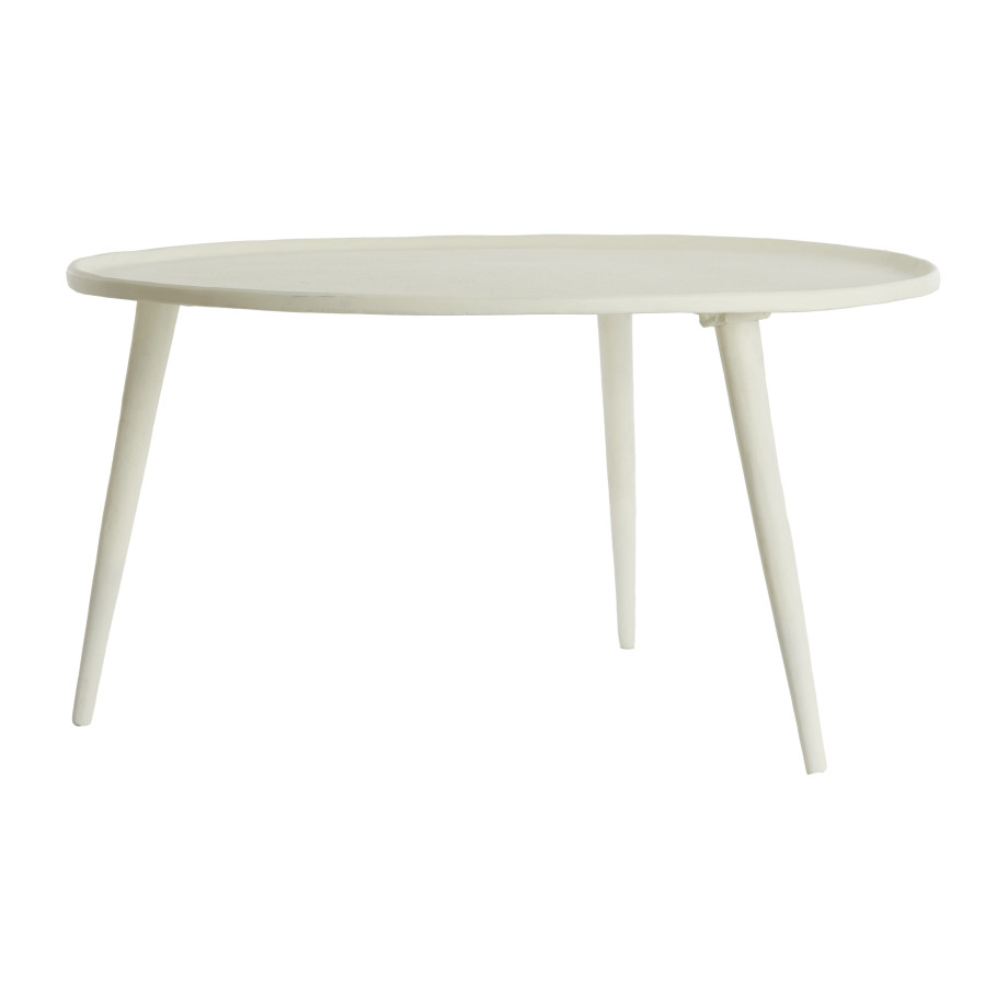 Light & Living Ronde Bijzettafel 'Babina' 68cm, kleur Crème afbeelding 1