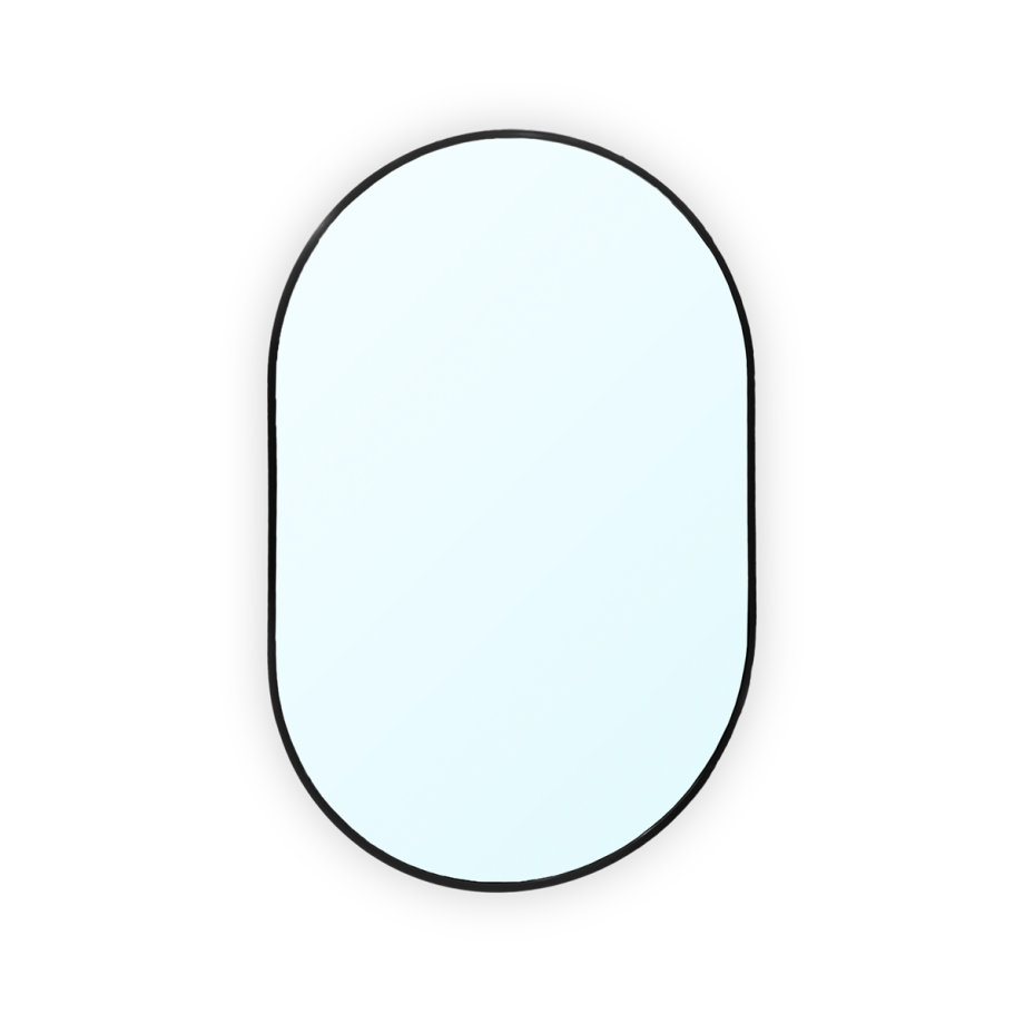 Lize wandspiegel ovaal zwart - 80 x 50 cm Lize wandspiegel ovaal zwart - 80 x 50 cm afbeelding 1
