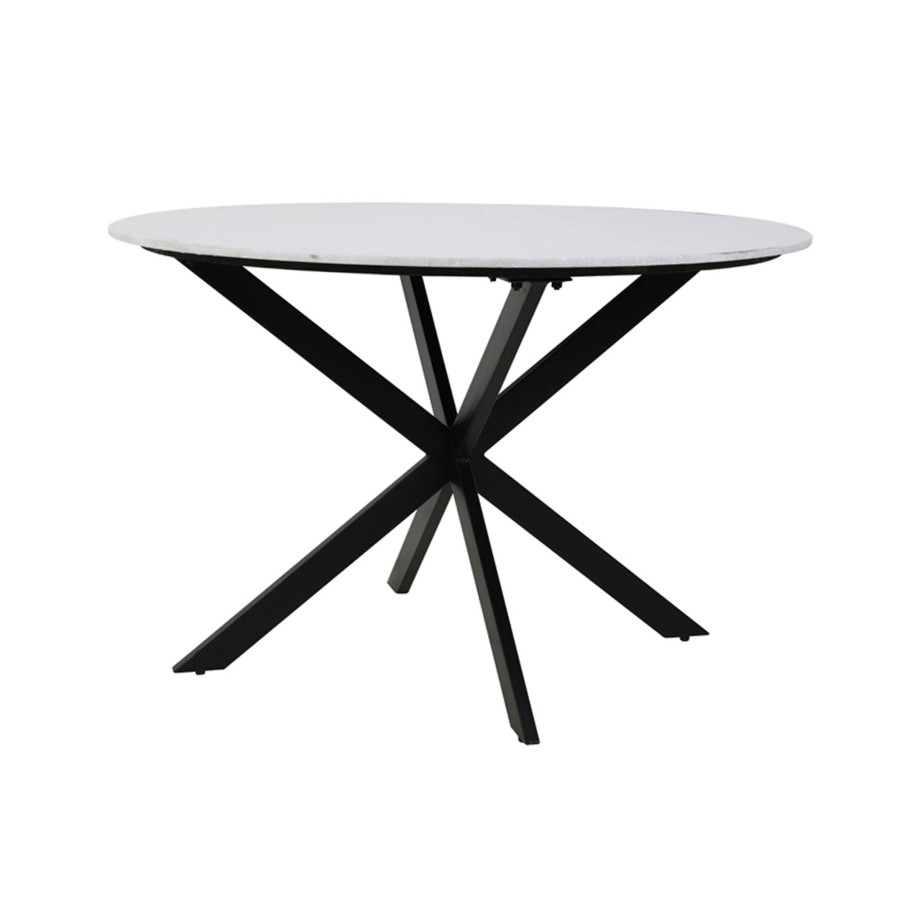 Light & Living Ronde Eettafel 'Tomochi' Ø120cm Marmer, kleur Wit afbeelding 1