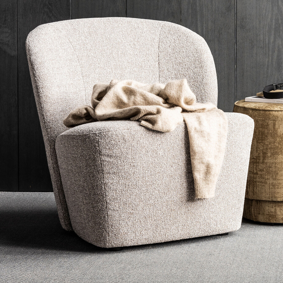 vtwonen Fauteuil 'Lofty' kleur Naturel afbeelding 1