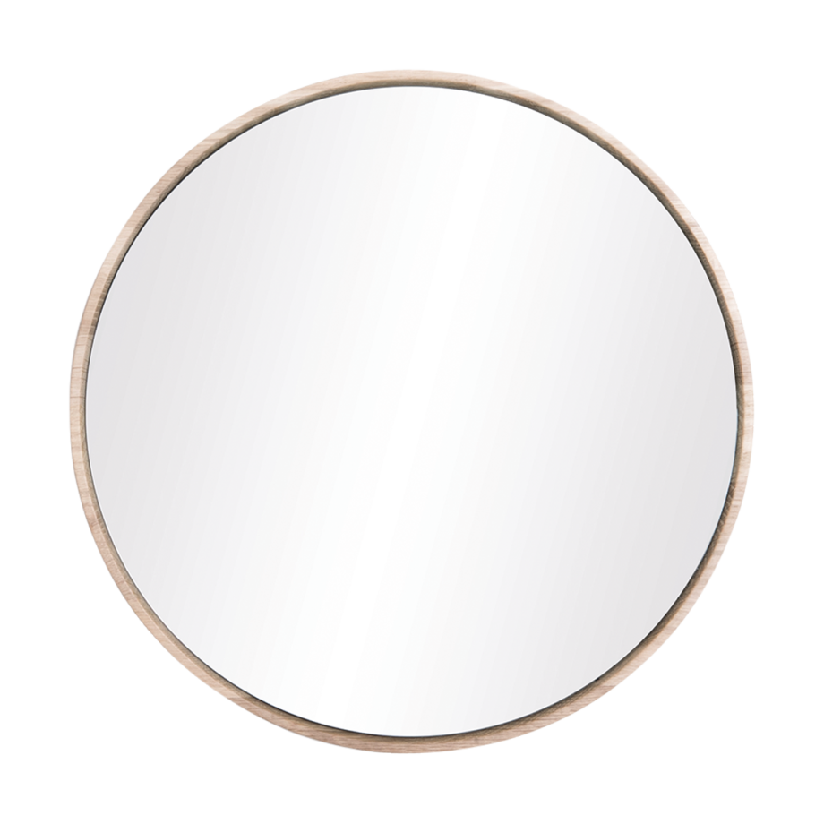 Look mirror - wandspiegel whitewash - Ø 32 cm afbeelding 1