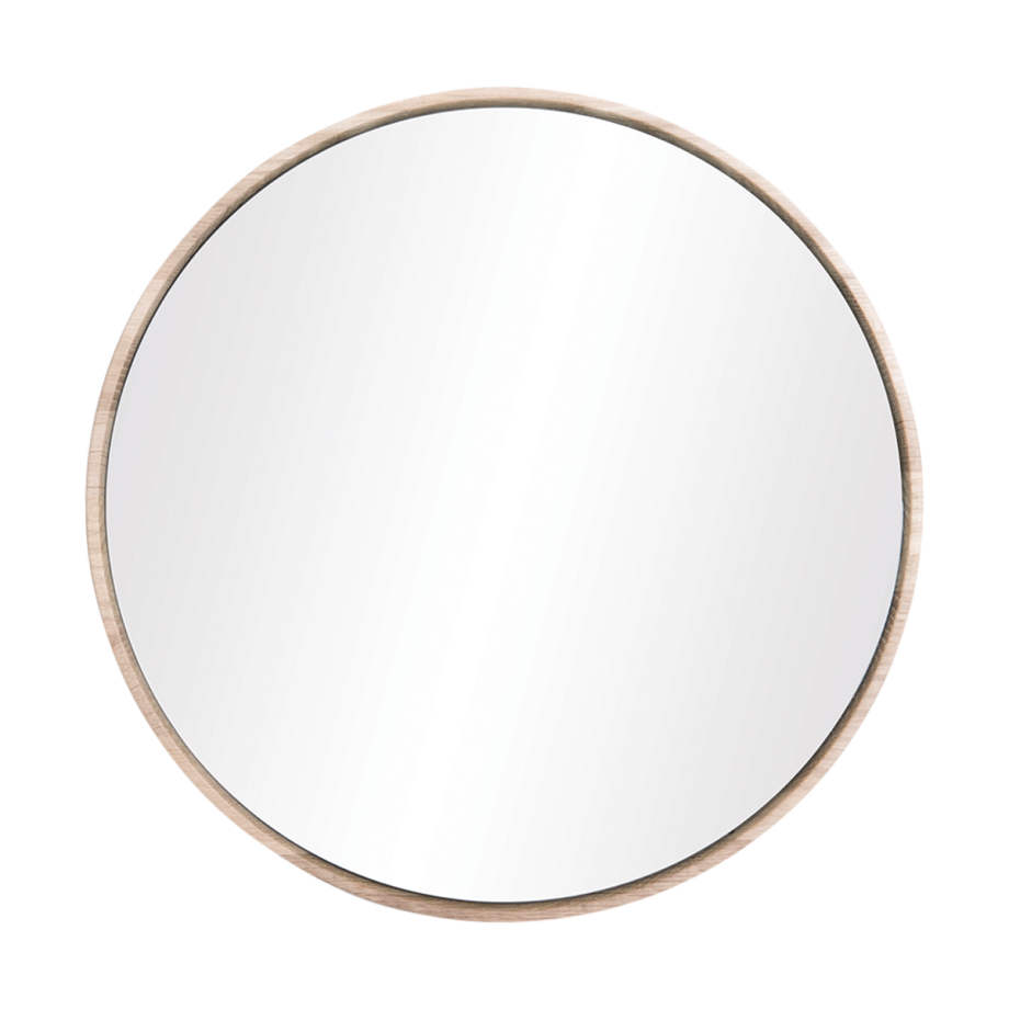 Look mirror - wandspiegel whitewash - Ø 22 cm afbeelding 1