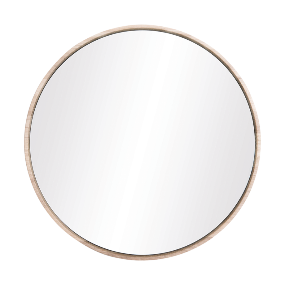 Look mirror - wandspiegel whitewash - Ø 22 cm Look mirror - wandspiegel whitewash - Ø 22 cm afbeelding 1