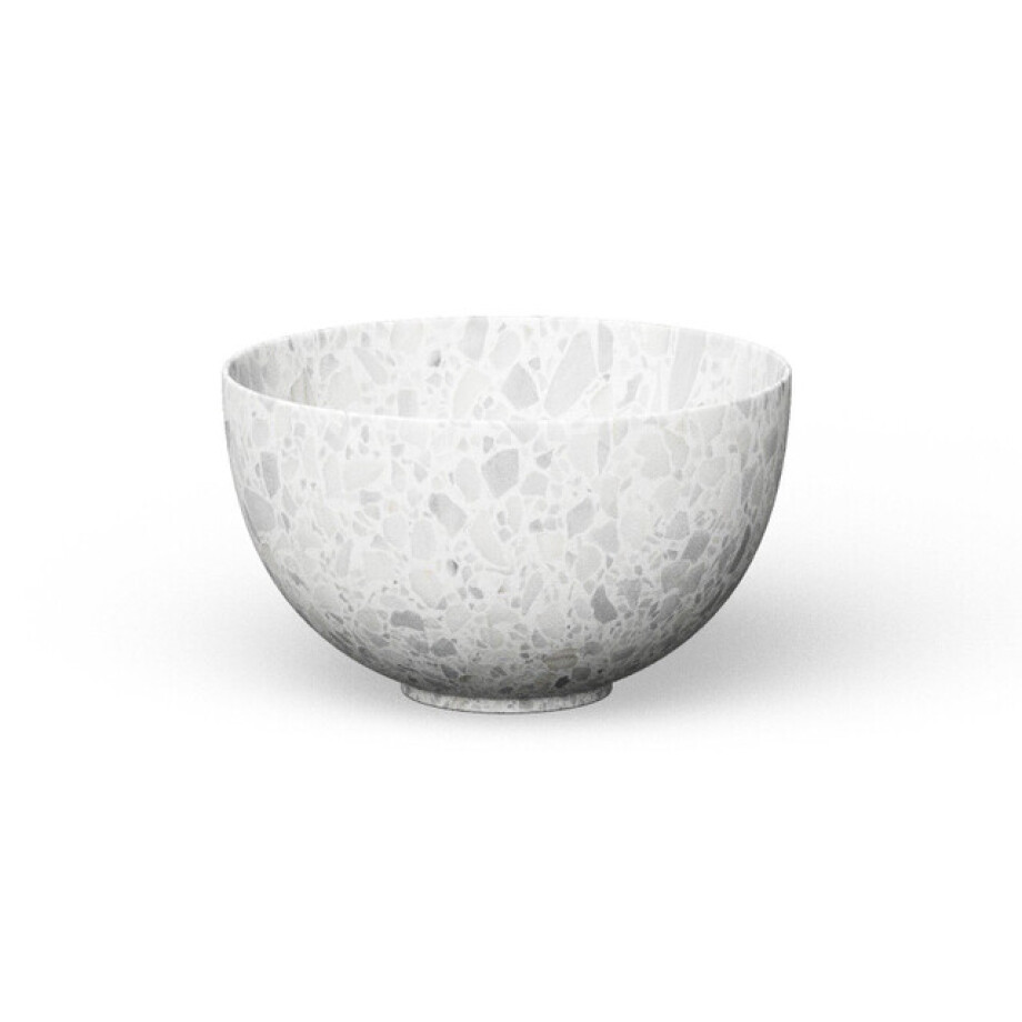Looox Ceramic terrazzo Sink Ceramic small Waskom fontein 23cm rond terrazzo beige wwks23tb afbeelding 1