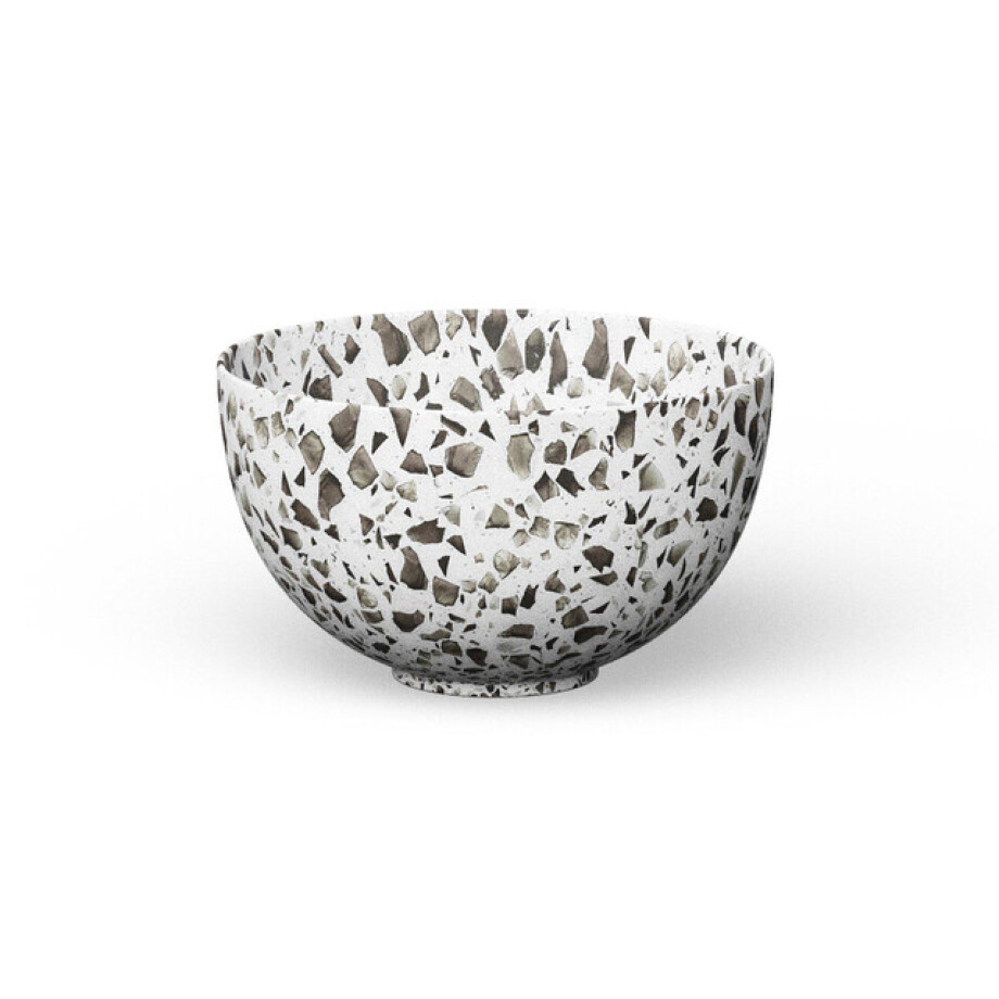 Looox Ceramic terrazzo Sink Ceramic small Waskom / fontein 23cm terrazzo zwart wwks23tzw Looox Ceramic terrazzo Sink Ceramic small Waskom / fontein 23cm terrazzo zwart wwks23tzw afbeelding 1