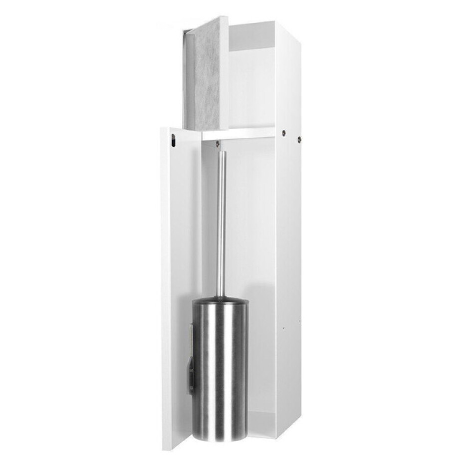 Looox Closed inbouw closetborstelrolhouder - 2 deuren - betegelbaar - wit cl-10-w afbeelding 1