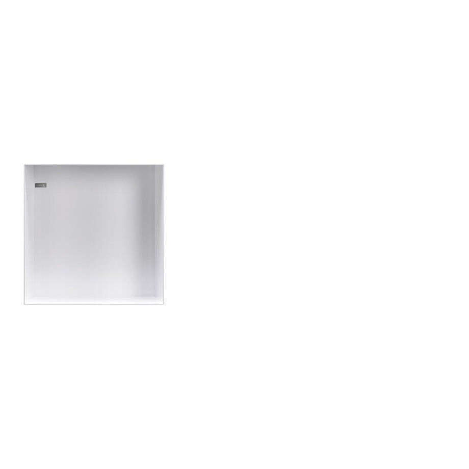 Looox Colour BoX inbouwnis - 30x30x10cm - RVS Wit mat CBOX30W afbeelding 1