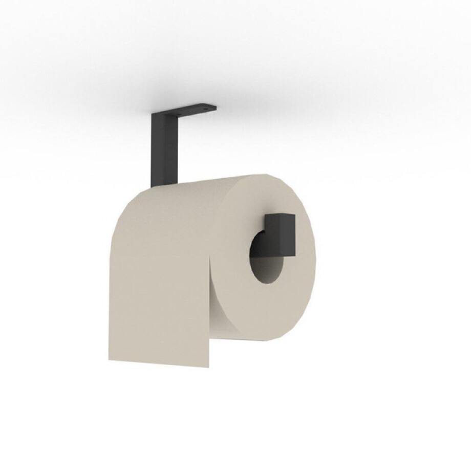 Looox Roll Wood closetrolhouder zwart mat wroll16mz Looox Roll Wood closetrolhouder zwart mat wroll16mz afbeelding 1