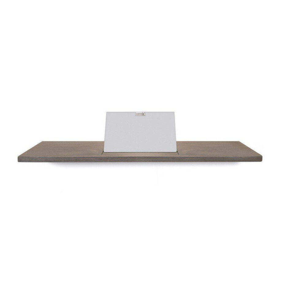 Looox Wood collection bath shelf 78cm met houder mat wit eiken mat wit wbshelf78mw afbeelding 1