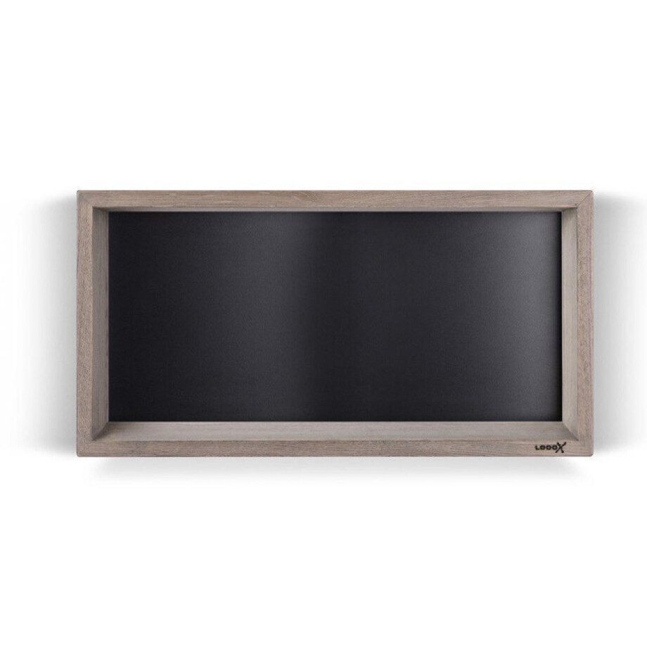 Looox Wood collection wand BoX 60x30cm met achterplaat zwart mat eiken zwart mat wbox60mz afbeelding 1