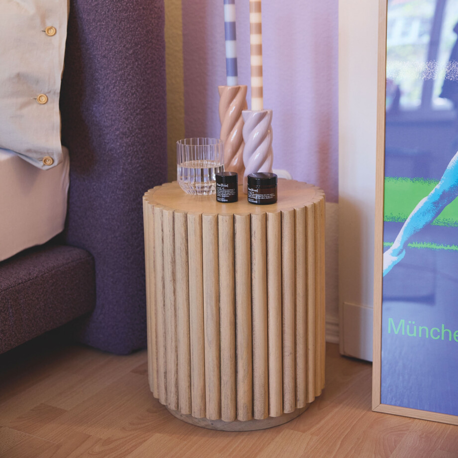 Tom Tailor Bijzettafel/Nachtkastje 'Loralie' Mangohout, 34cm afbeelding 