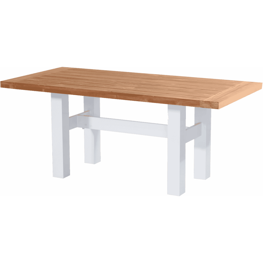 Hartman Tuintafel 'Sophie Yasmani' Teakhout, 180 x 95cm, kleur Naturel/Wit afbeelding 1