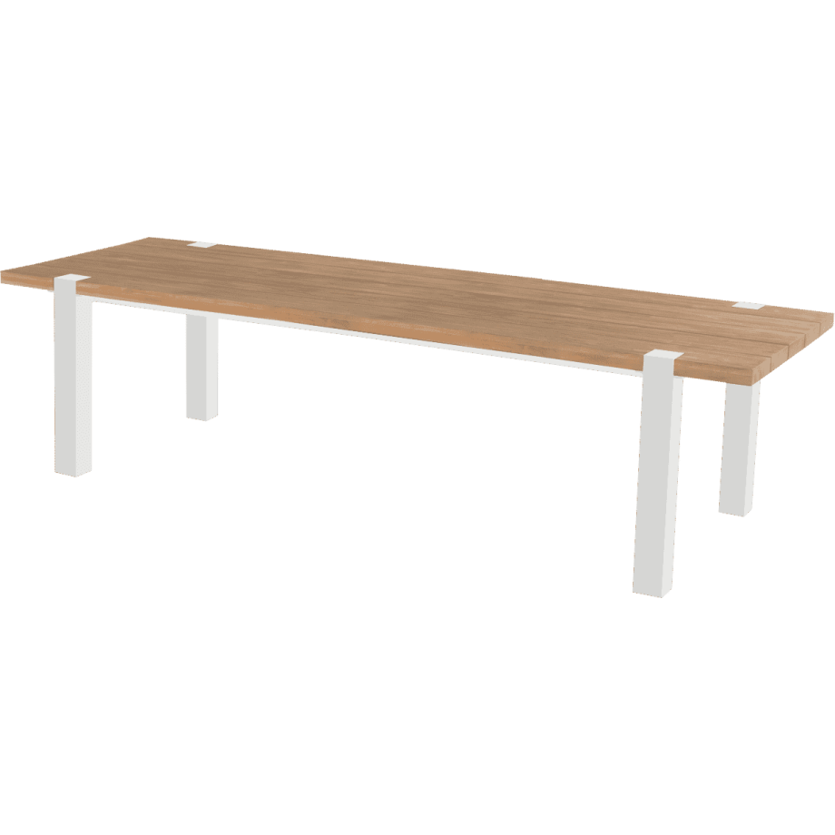 Hartman Tuintafel 'Esmee' Teakhout, 280 x 100cm, kleur Naturel/Wit afbeelding 1