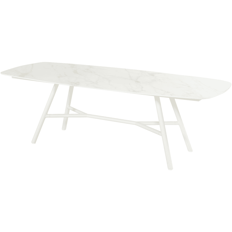 Hartman Deens Ovale Tuintafel 'Benevento' Keramiek, 240 x 110cm, kleur Wit afbeelding 1
