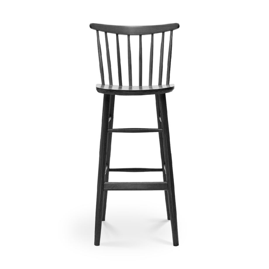 Lucia houten barkruk zwart gebeitst - 75 cm Lucia houten barkruk zwart gebeitst - 75 cm afbeelding 1