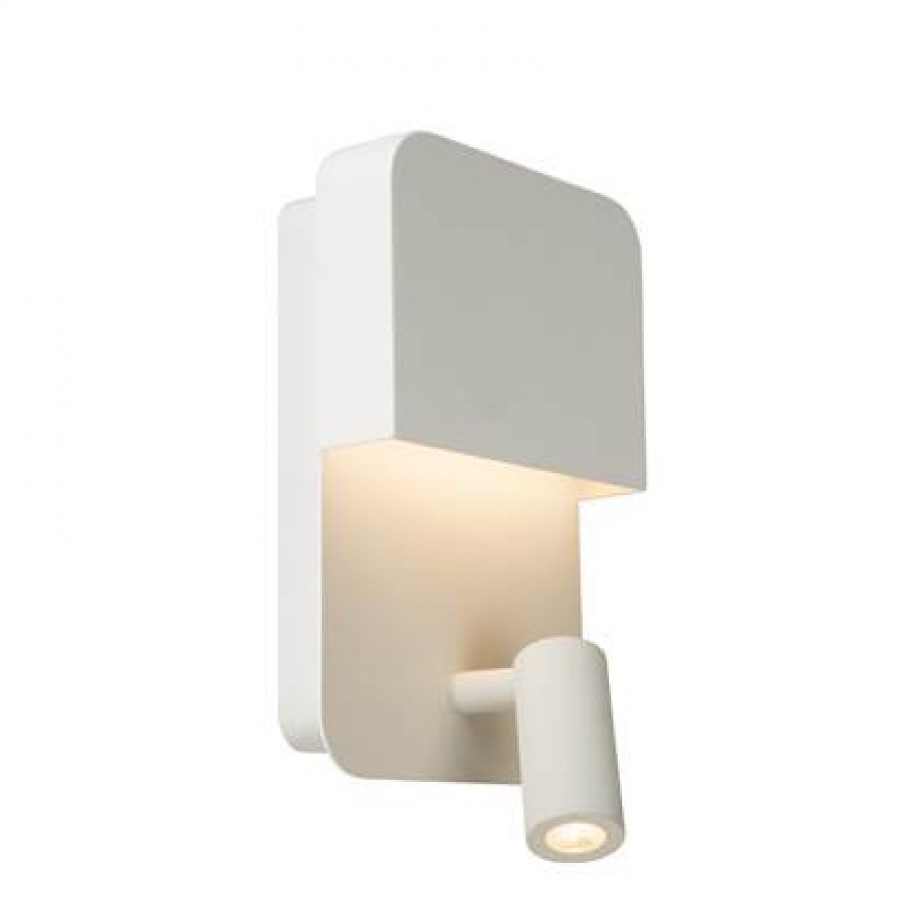 Lucide BOXER Bedlamp 1xGeïntegreerde LED - Wit afbeelding 1