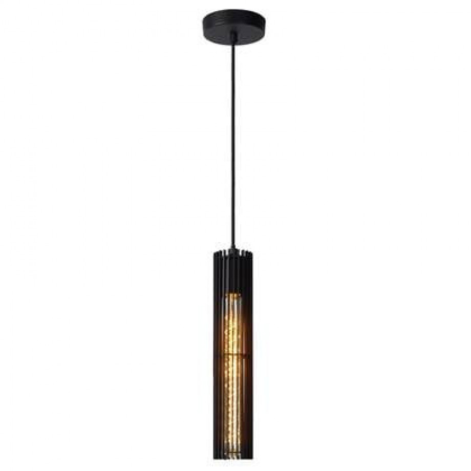 Lucide LIONEL Hanglamp 1xE27 - Zwart afbeelding 1