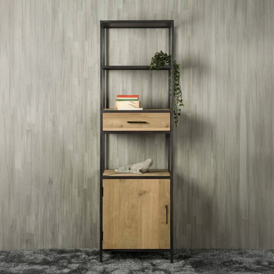 Tower Living Wandkast 'Luna' Links, Eiken, 200 x 60cm afbeelding 