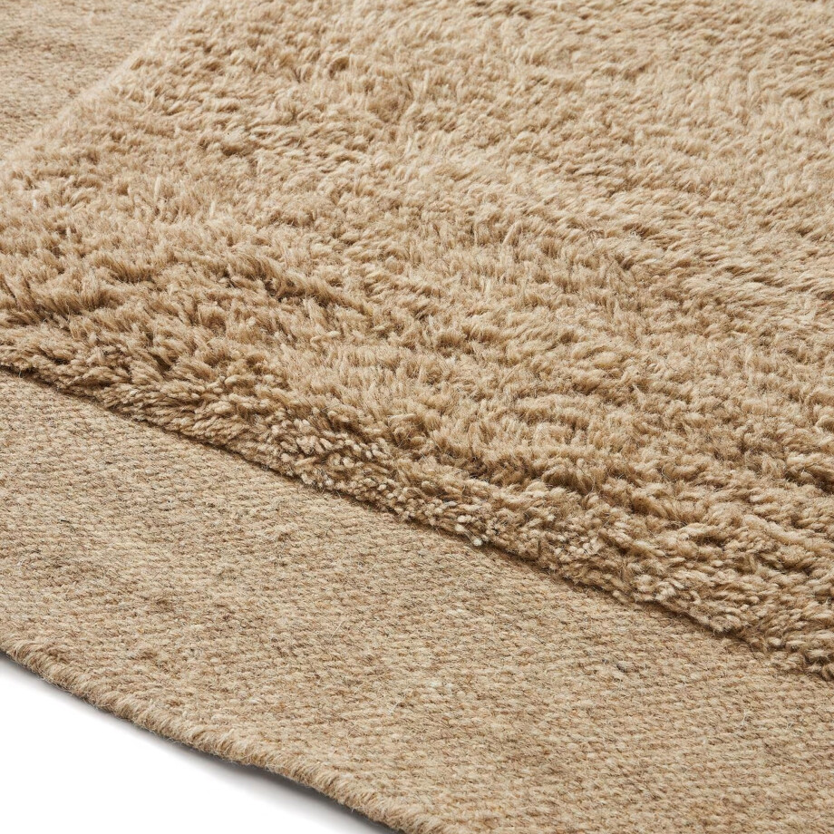 Kave Home Vloerkleed 'Marely' Wol, 160 x 230cm, kleur Bruin afbeelding 1