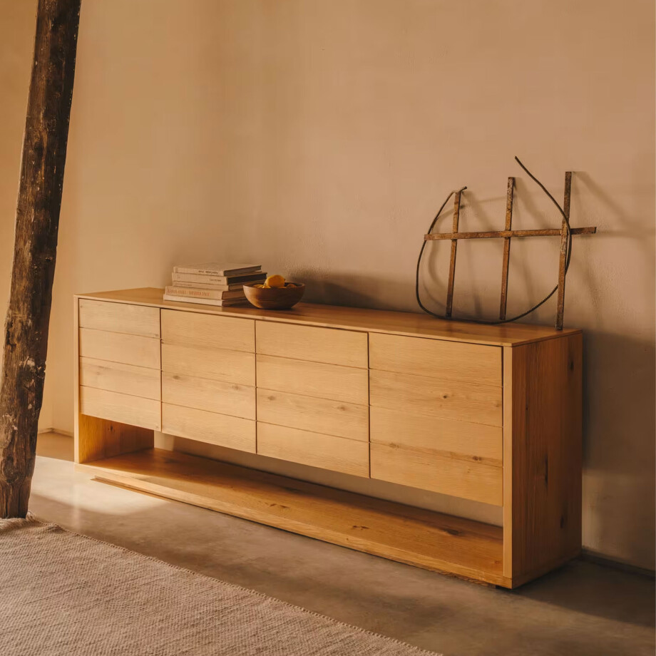 Kave Home Dressoir 'Alguema' Eiken, 200cm Kave Home Dressoir 'Alguema' Eiken, 200cm afbeelding