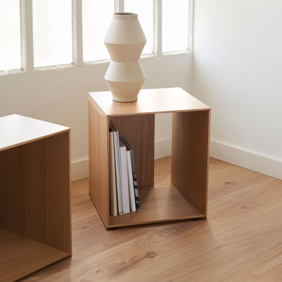 Kave Home Modulair Wandrek 'Litto' EIken, 38 x 34cm afbeelding 1