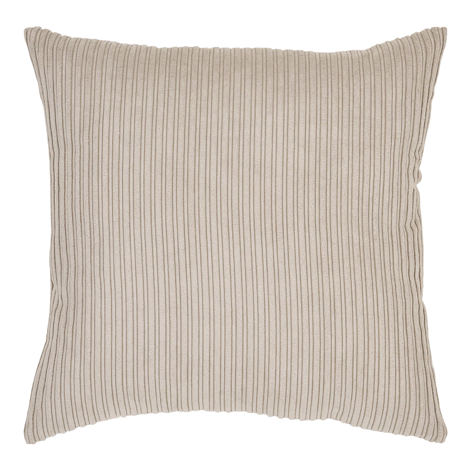 Mabel ribstof sierkussen beige - 45 x 45 cm afbeelding 1