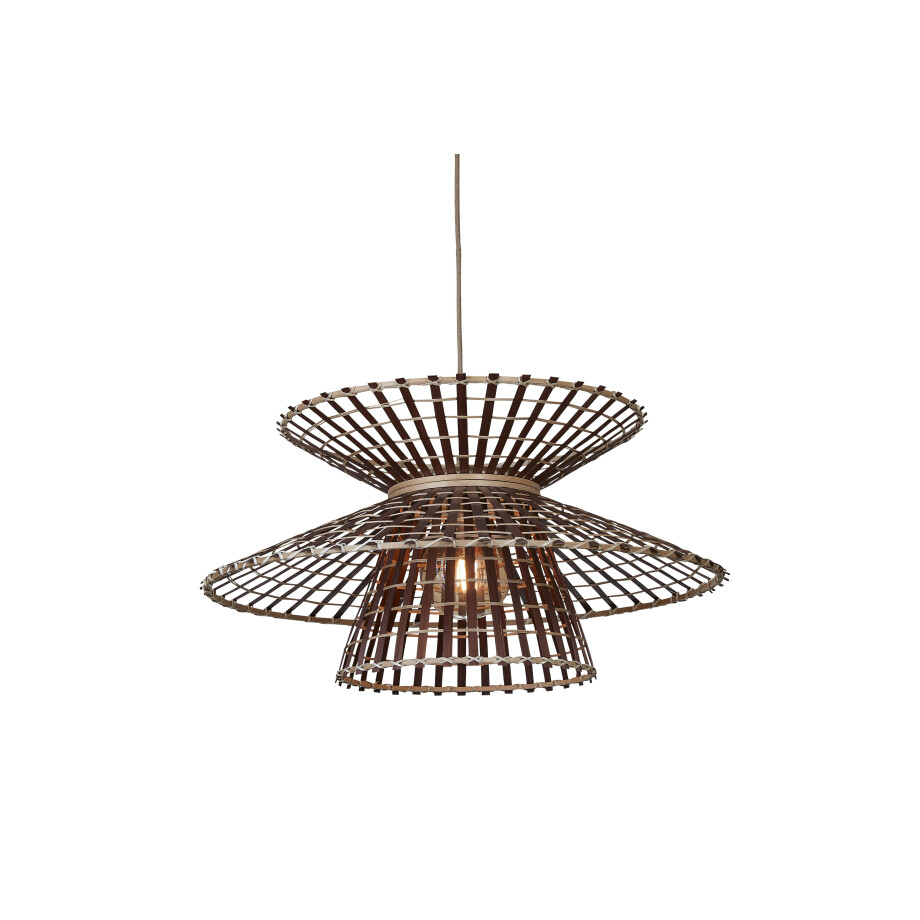 GOOD&MOJO Hanglamp 'Machu Picchu' Bamboe, 57cm, kleur Naturel/Bruin afbeelding 1