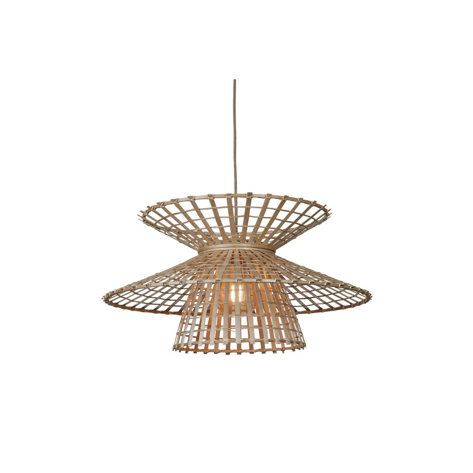 GOOD&MOJO Hanglamp 'Machu Picchu' Bamboe, 57cm, kleur Naturel afbeelding 1