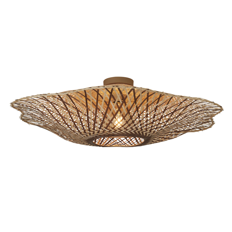 GOOD&MOJO Plafondlamp 'Madura' Bamboe, 87cm, kleur Naturel/Bruin afbeelding 1