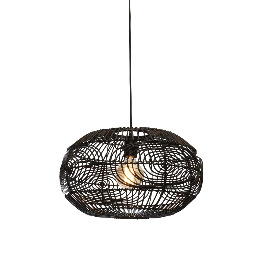 GOOD&MOJO Hanglamp 'Madeira' Rotan, 48cm, kleur Zwart GOOD&MOJO Hanglamp 'Madeira' Rotan, 48cm, kleur Zwart afbeelding 1