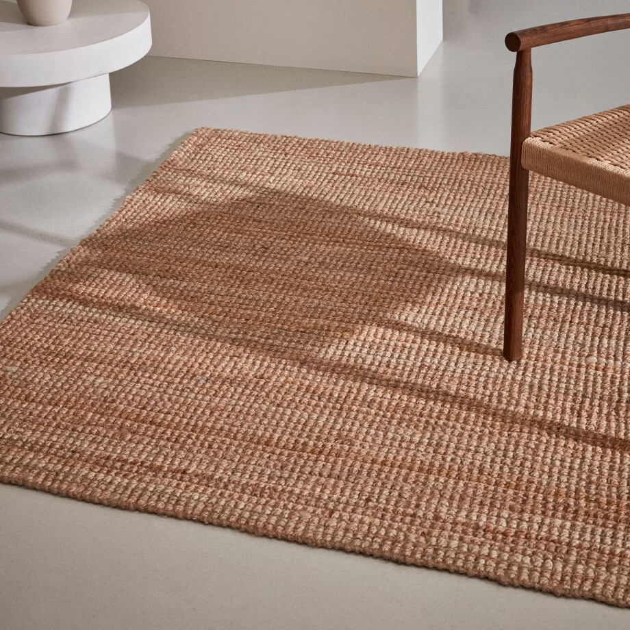 Kave Home Vloerkleed 'Madelin' Jute, 200 x 300cm, kleur Naturel afbeelding 1