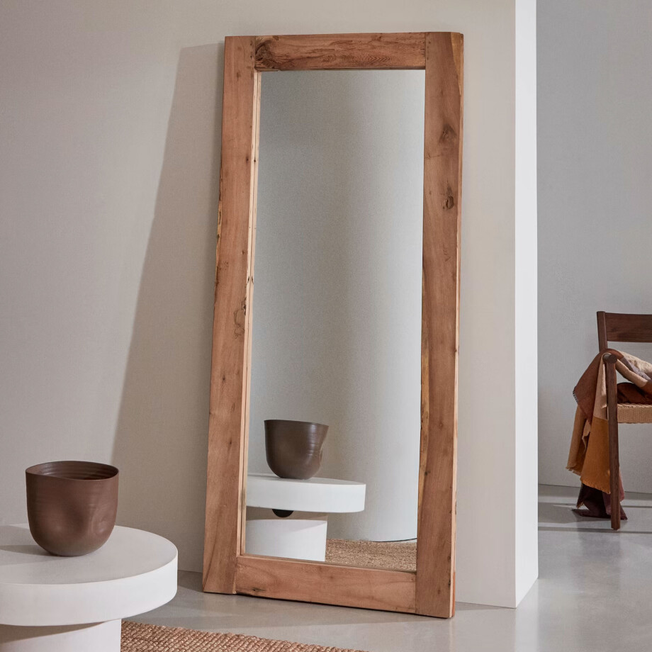 Kave Home Spiegel 'Maden' Gerecycled hout, 180 x 80cm afbeelding 1