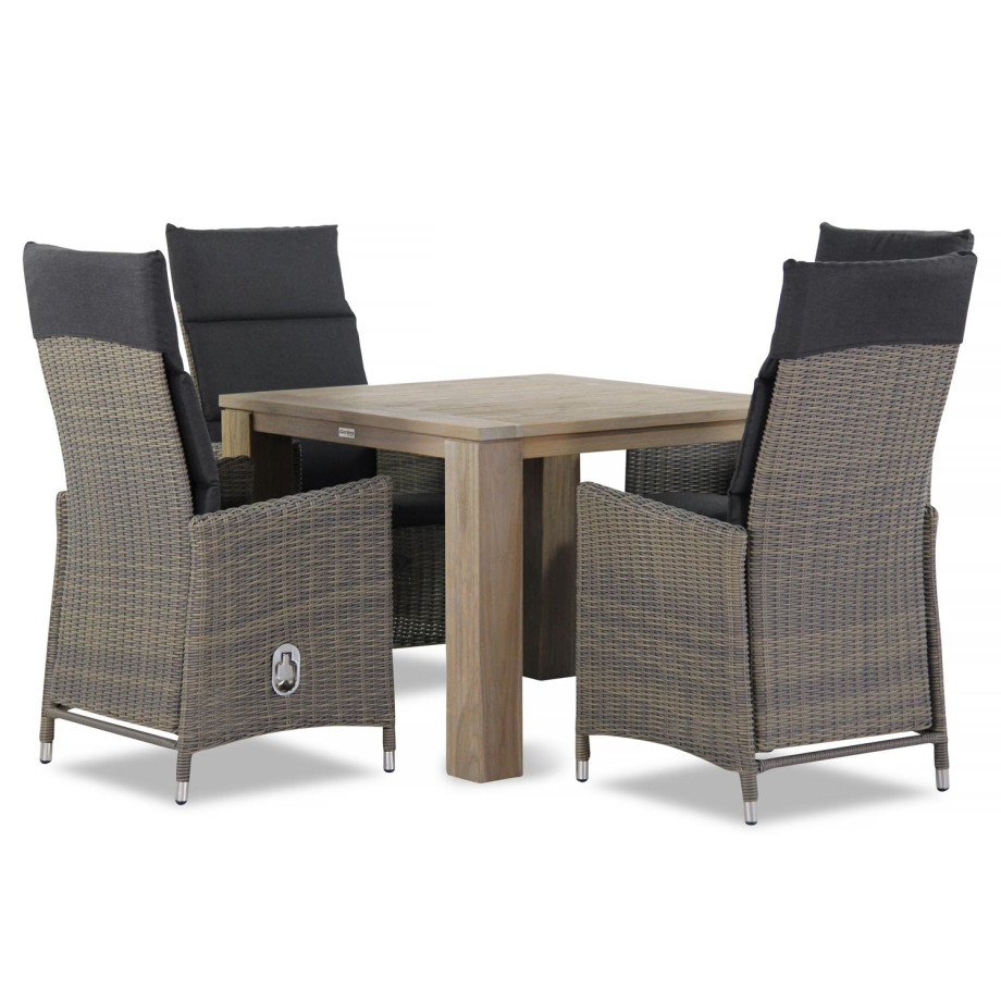Garden Collections Madera/Brighton 100 cm dining tuinset 5-delig afbeelding 1