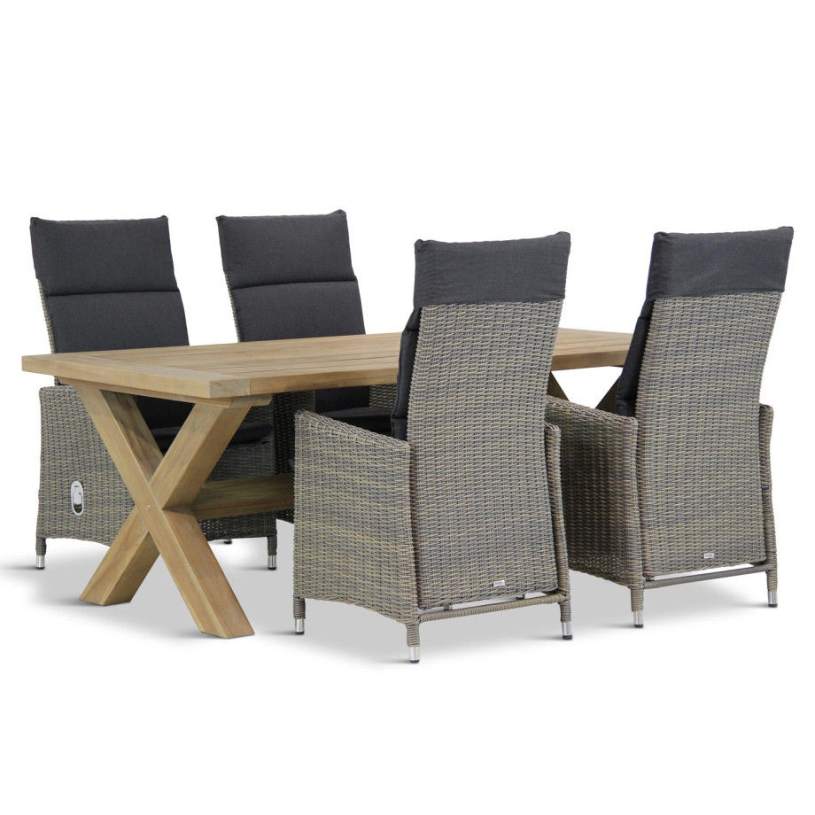 Garden Collections Madera/Oregon 200 cm dining tuinset 5-delig afbeelding 1