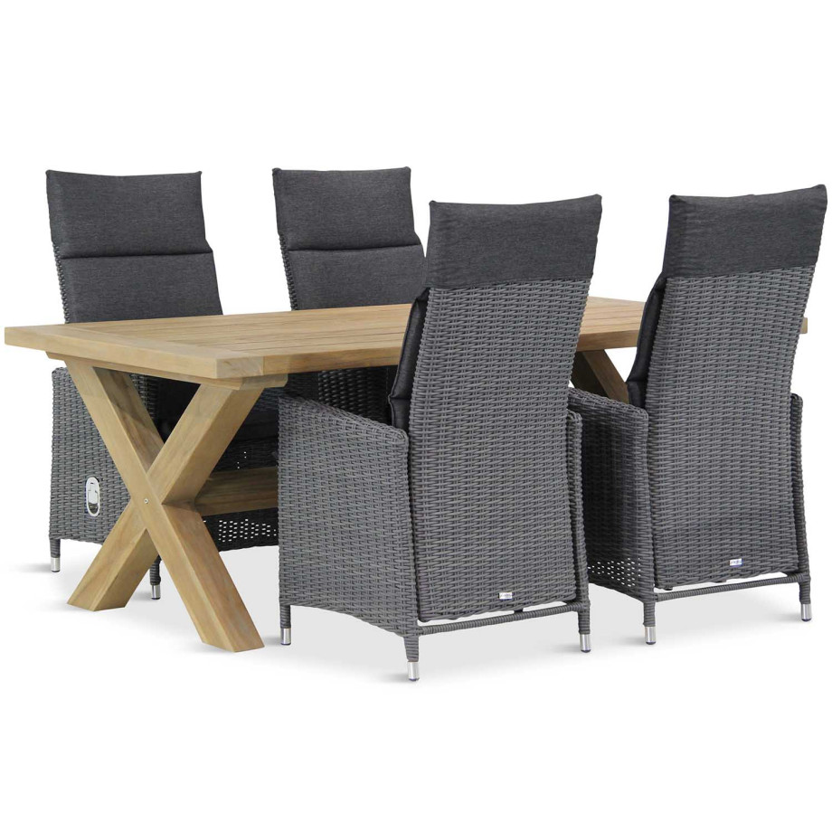 Garden Collections Madera/Oregon 200 cm dining tuinset 5-delig afbeelding 1