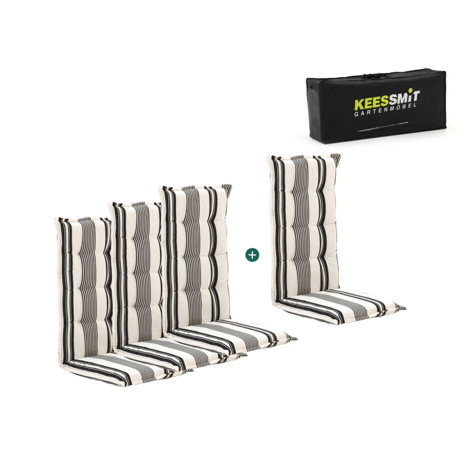 Madison tuinkussen set van 4 hoge rug - Laagste prijsgarantie! Madison tuinkussen set van 4 hoge rug - Laagste prijsgarantie! afbeelding 1