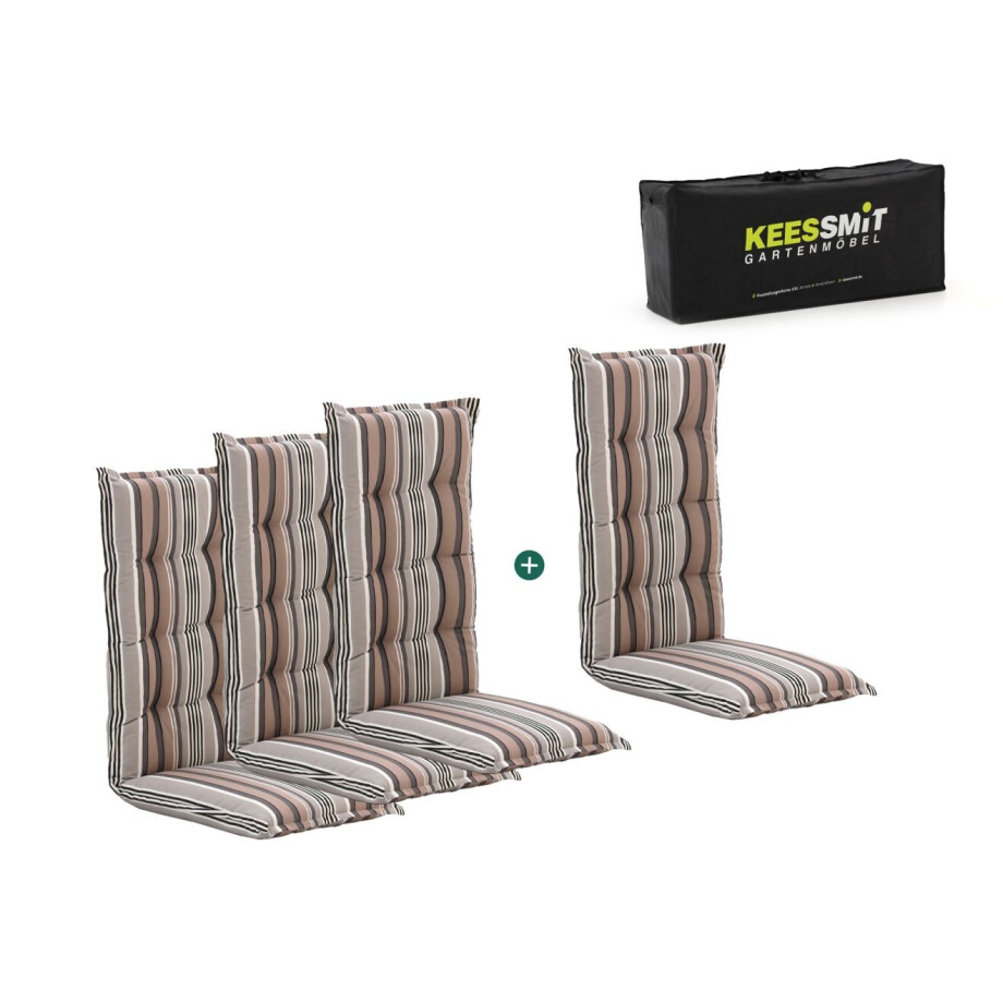 Madison tuinkussen set van 4 hoge rug - Laagste prijsgarantie! Madison tuinkussen set van 4 hoge rug - Laagste prijsgarantie! afbeelding 1