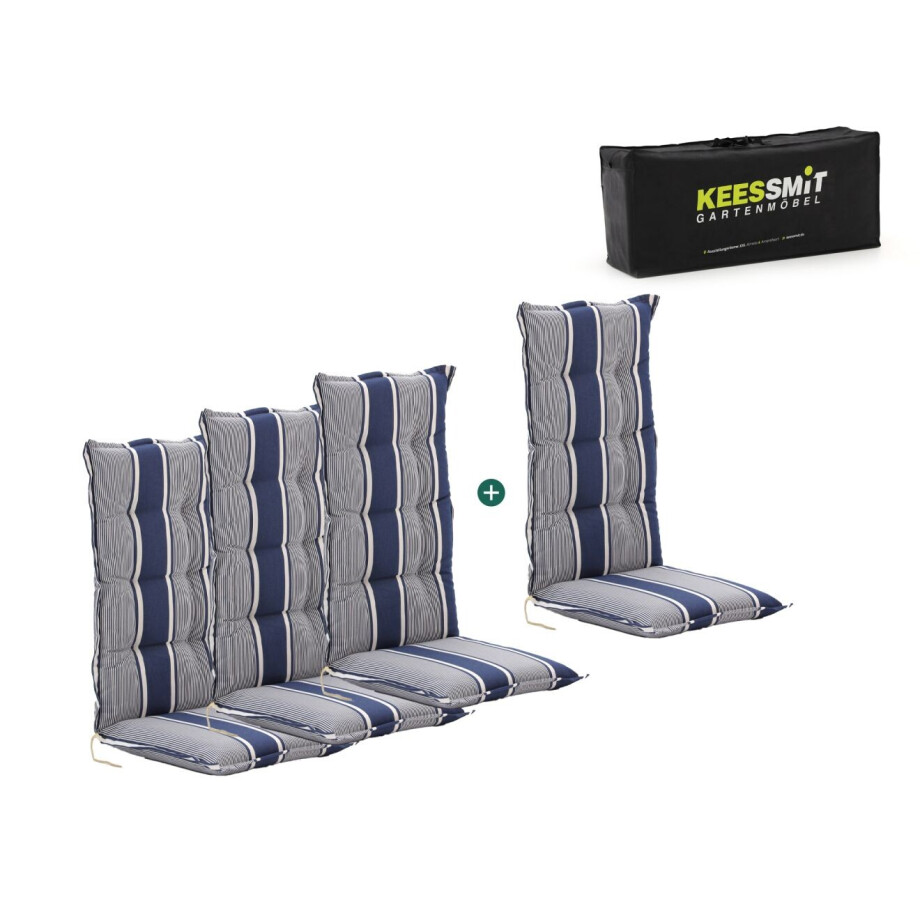 Madison tuinkussen set van 4 hoge rug - Laagste prijsgarantie! Madison tuinkussen set van 4 hoge rug - Laagste prijsgarantie! afbeelding 1