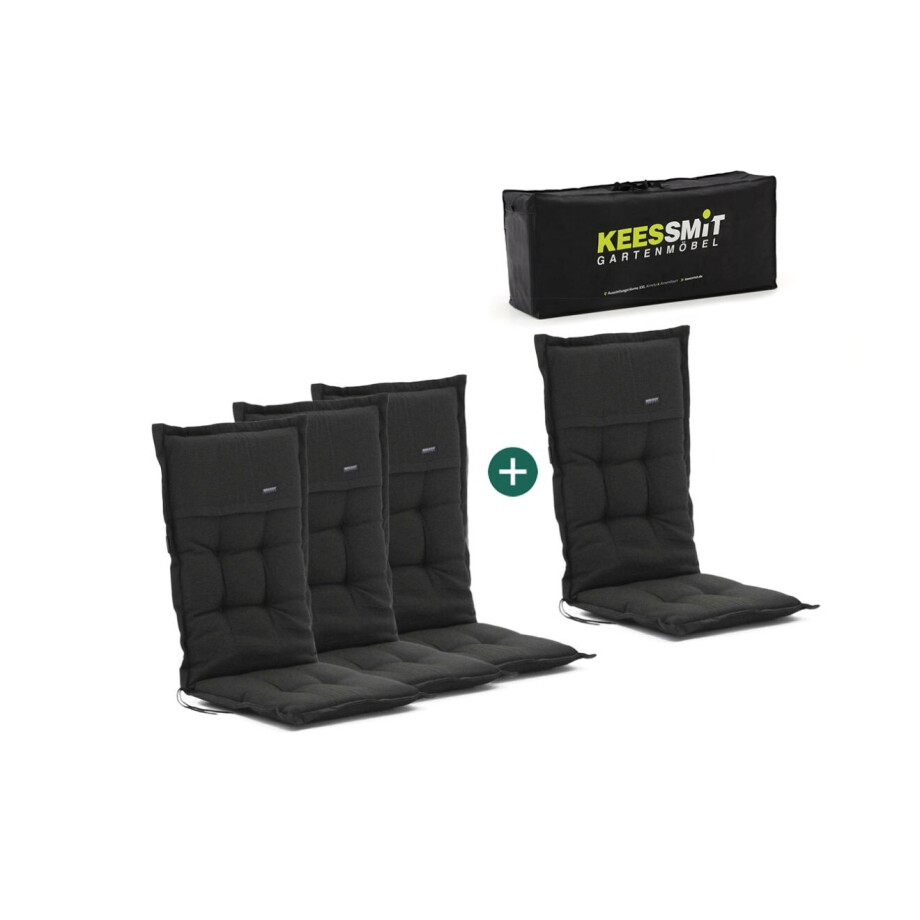 Madison tuinkussen set van 4 hoge rug - Laagste prijsgarantie! afbeelding 1