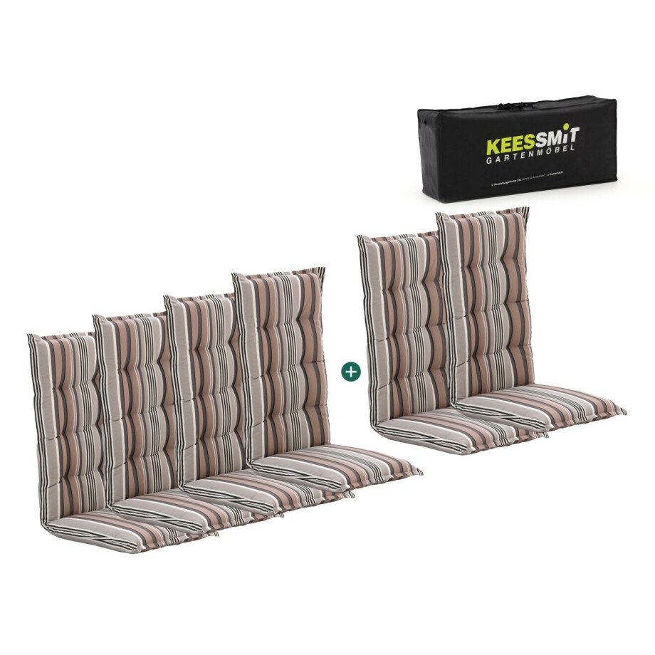 Madison tuinkussen set van 6 hoge rug - Laagste prijsgarantie! Madison tuinkussen set van 6 hoge rug - Laagste prijsgarantie! afbeelding 1