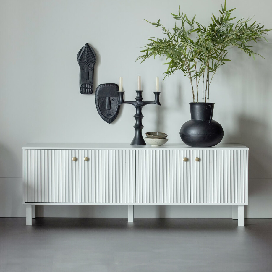 WOOOD TV-meubel 'Madu' 160cm, kleur Wolkengrijs afbeelding 