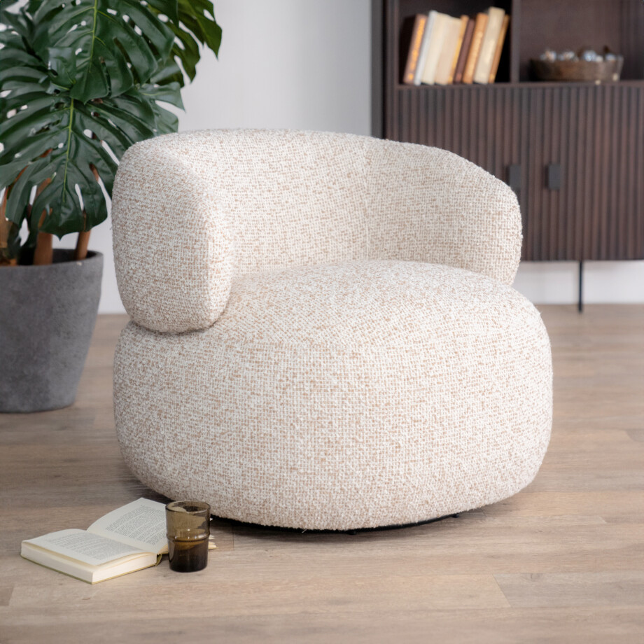Eleonora Fauteuil 'Maeve' kleur Beige afbeelding 1