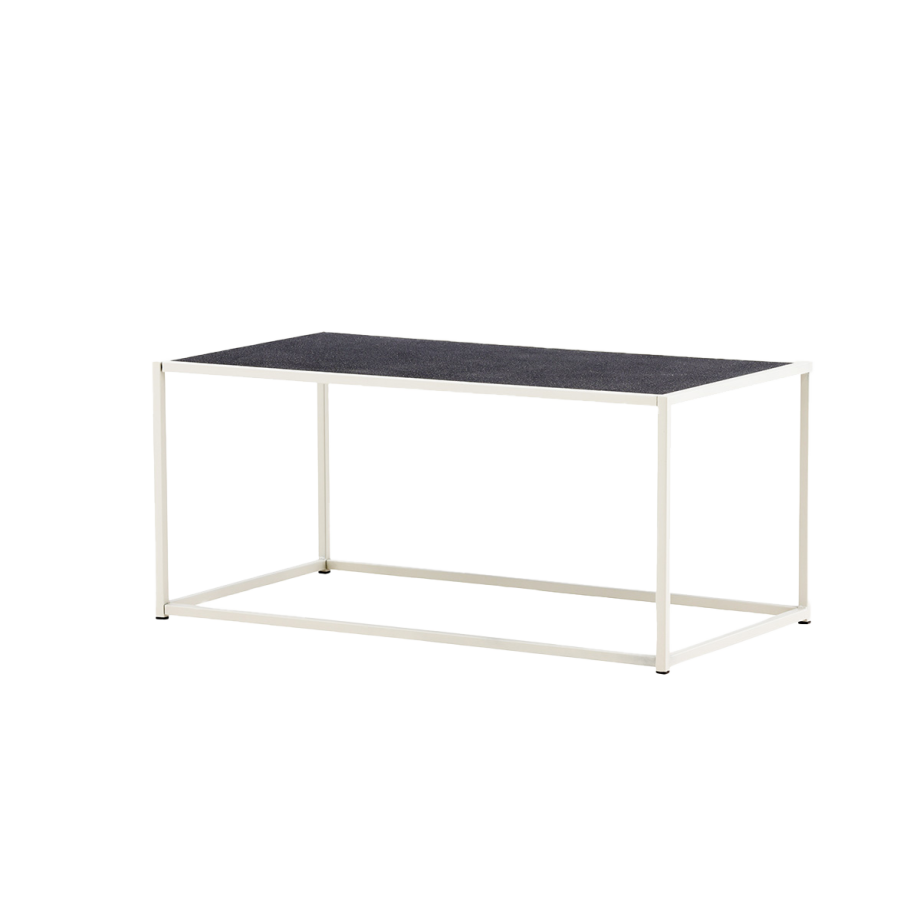 Magnus metalen tuin salontafel grijs - 110 x 60 cm Magnus metalen tuin salontafel grijs - 110 x 60 cm afbeelding 1