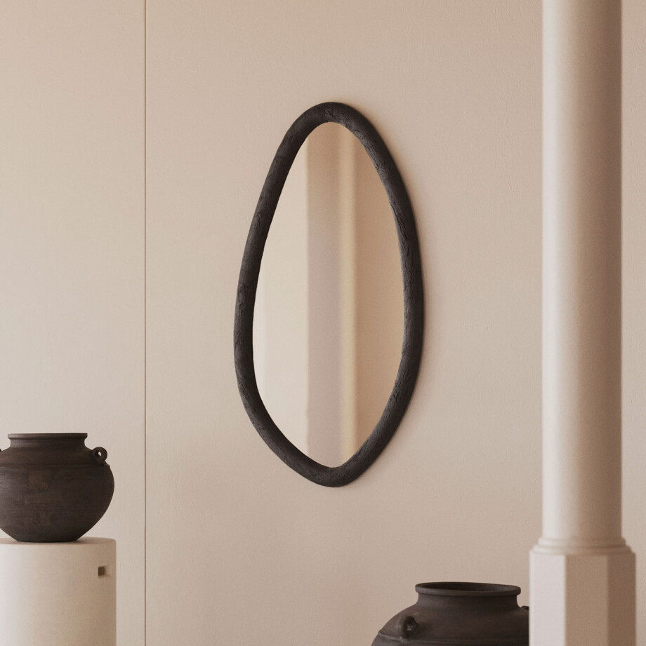 Kave Home Organische Spiegel 'Magrit' Mungurhout, 110 x 60cm afbeelding 1