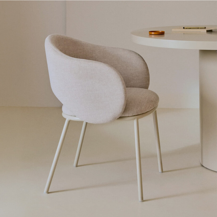 Kave Home Eetkamerstoel 'Maina' kleur Beige afbeelding 1