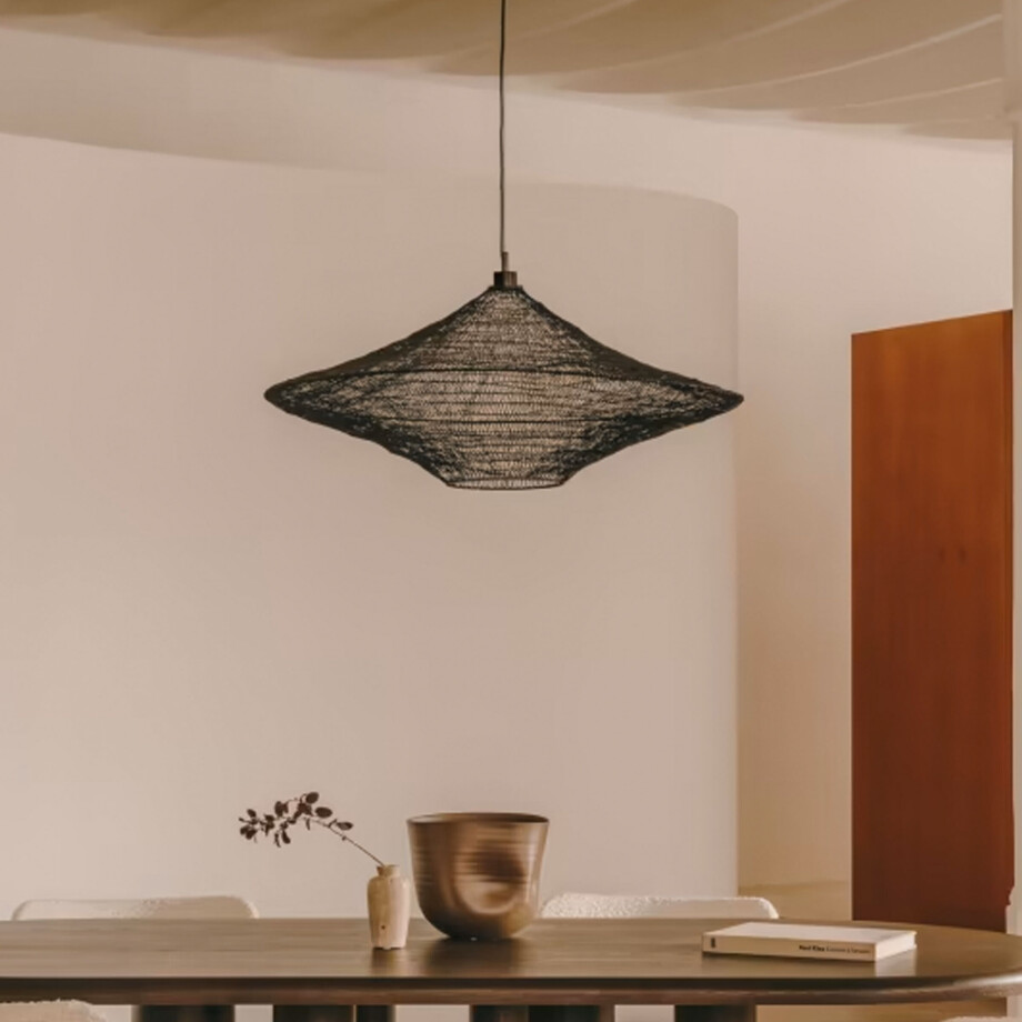 Kave Home Hanglamp 'Makai' 87cm, kleur Zwart afbeelding 1