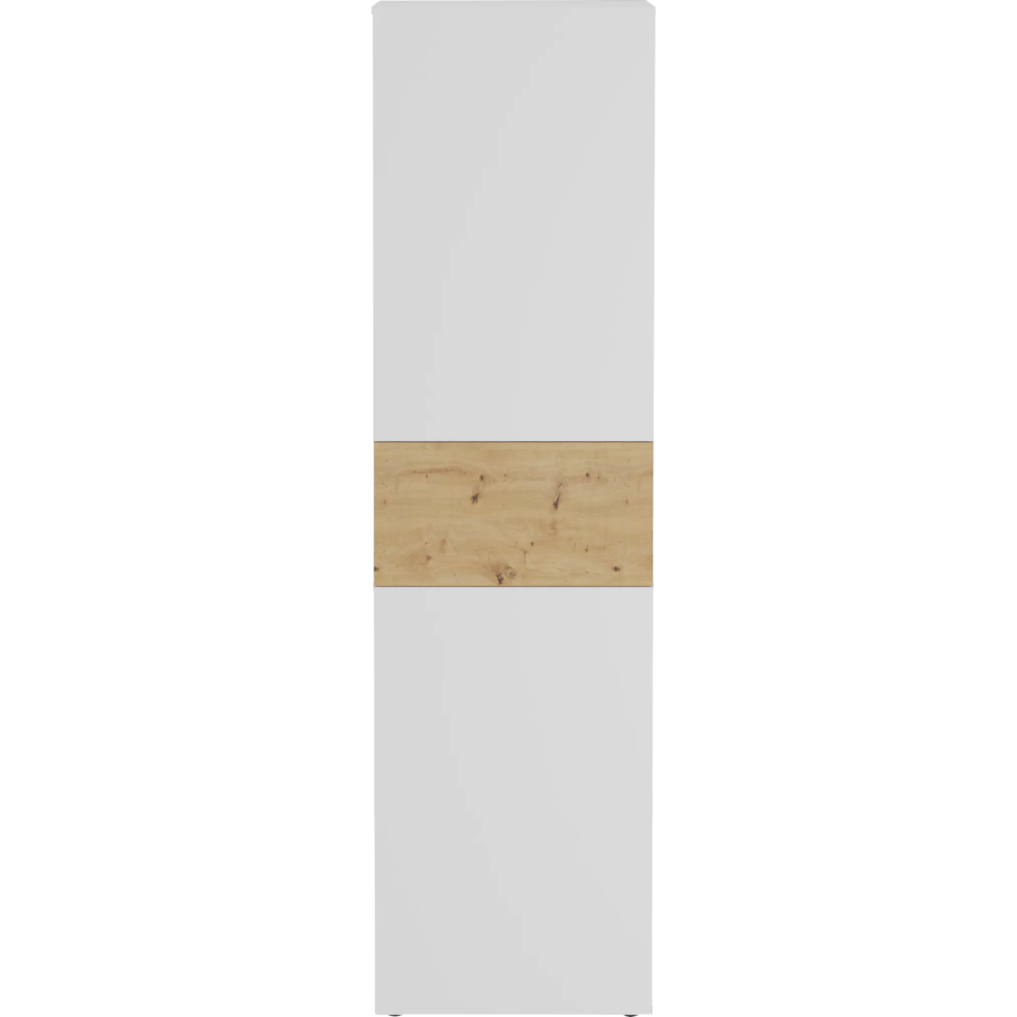 Halkast Belm 115 cm hoog in wit met eiken afbeelding 1